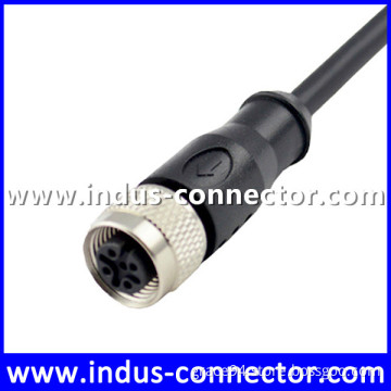 M12 5 pin 1m 2m 3m 10m 20m 30m connector tuerca could choose male to female molded cable pvc pur material